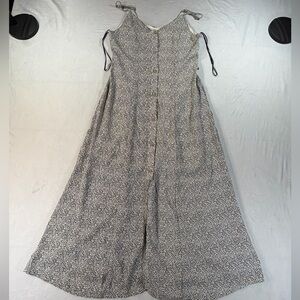 Sienna Sky Sz/S Slip Dress MIDI Ruched Button Front  Animal Print Sleeveless